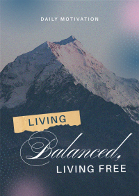 Living Balanced & Free Poster Design