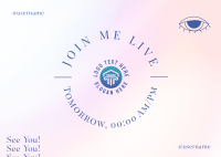 Join Me Live Postcard