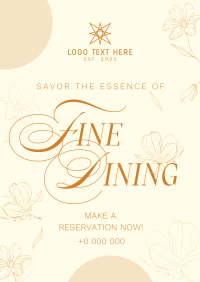 Elegant Floral Dining Poster