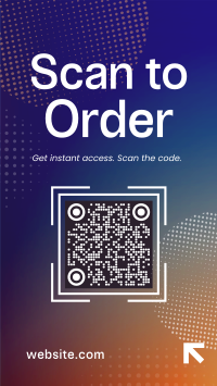 Scan to Order Instagram Story