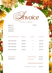 Floral Minimalist Invoice Design