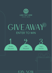 Simple Giveaway Instructions Poster