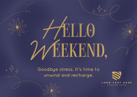 Weekend Greeting Quote Postcard