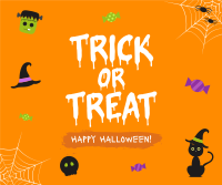 Cute Trick or Treat Facebook Post