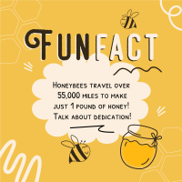 Honey Bees Fact Instagram Post Design