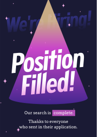 Position Filled Hiring Flyer Design