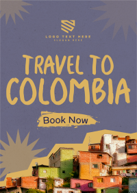 Travel to Colombia Paper Cutouts Flyer