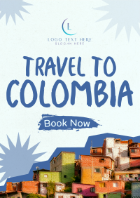 Travel to Colombia Paper Cutouts Flyer