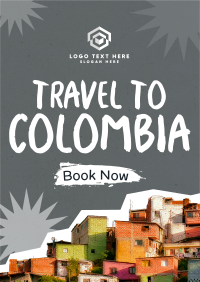 Travel to Colombia Paper Cutouts Flyer