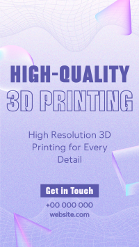 Futuristic 3D Printing TikTok Video Design