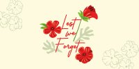 Anzac Day Poppy Flowers Twitter Post