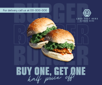 Double Burger Promo Facebook Post Image Preview