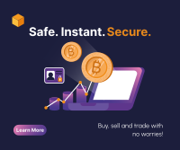 Secure Cryptocurrency Exchange Facebook Post