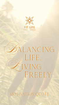 Balanced Life Motivation TikTok Video Image Preview