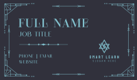 Elegant Art Deco Style Business Card Design