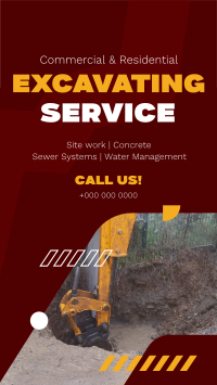 Modern Excavating Service Instagram Reel Image Preview