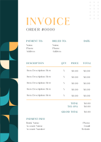 Elegant Abstract Generic Invoice Invoice