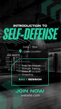 Self-defense Training Class TikTok Video Design