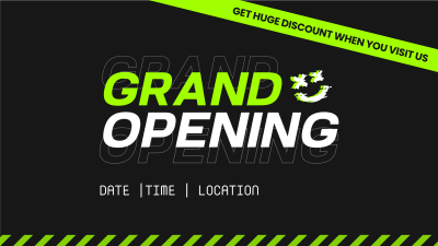 Grand Opening Modern Grunge Facebook Event Cover Image Preview