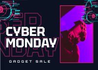 Cyber Gadget Sale Postcard Design