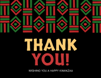 Kwanzaa Day Message Thank You Card