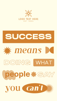 Quirky Success Quote YouTube Short Design