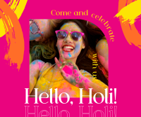 Hello Holi Facebook Post