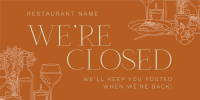 Luxurious Closed Restaurant Twitter Post