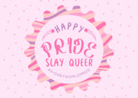 Pride Day Badge Postcard