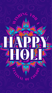 Holi Greeting Flourishes Instagram Story