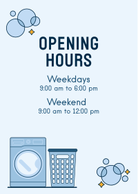 Laundry Shop Hours Flyer