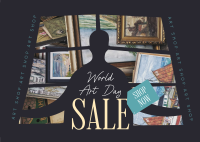 World Art Day Sale Postcard