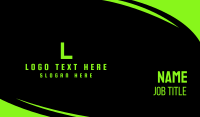 Black And Green Business Card example 4