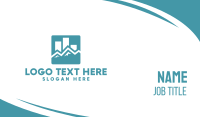 Blue Statistic App Business Card