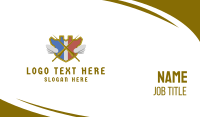 Medieval Jousting Emblem  Business Card Design