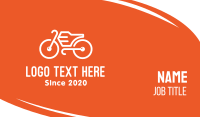 Modern Orange Bike Business Card Design