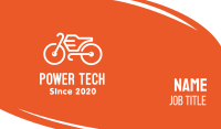 Modern Orange Bike Business Card