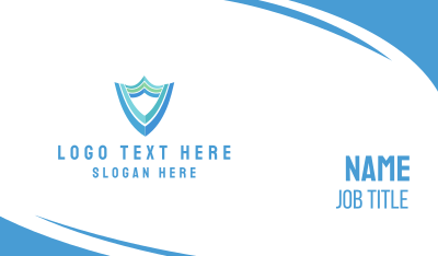 Blue Green Shield Business Card Image Preview