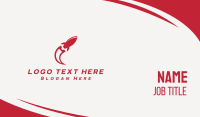 Red Rocket Ticket Business Card Design