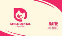 Pink Smiling Pig Business Card