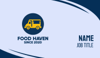 Cute Yellow Food Truck  Business Card Image Preview