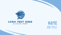 Blue Wild Shark Business Card Design