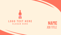Pink Cocktail Bottle Bar Business Card Design