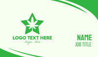 Green Star Cannabis Business Card Design