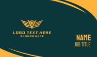 Golden Military Badge Business Card