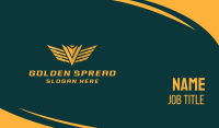 Golden Military Badge Business Card Image Preview