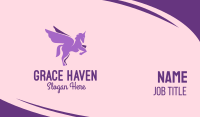 Purple Flying Unicorn Business Card