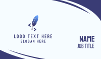 Blue Feather Business Card Design