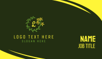 Ornamental Sunflower Lettermark Business Card Design