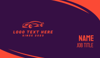 Modern Orange Sports Car  Business Card Design